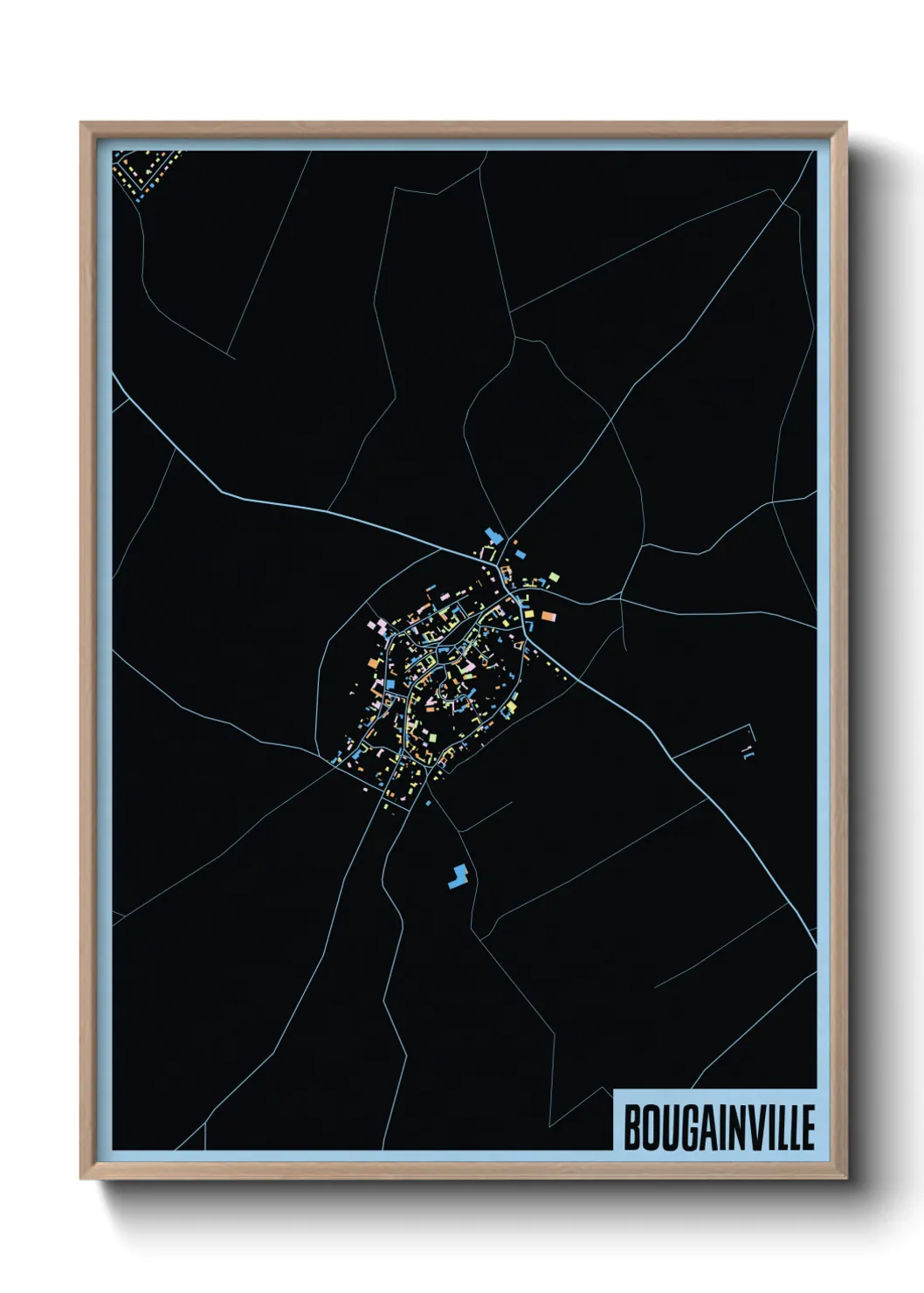 Une affiche de carte sur Bougainville