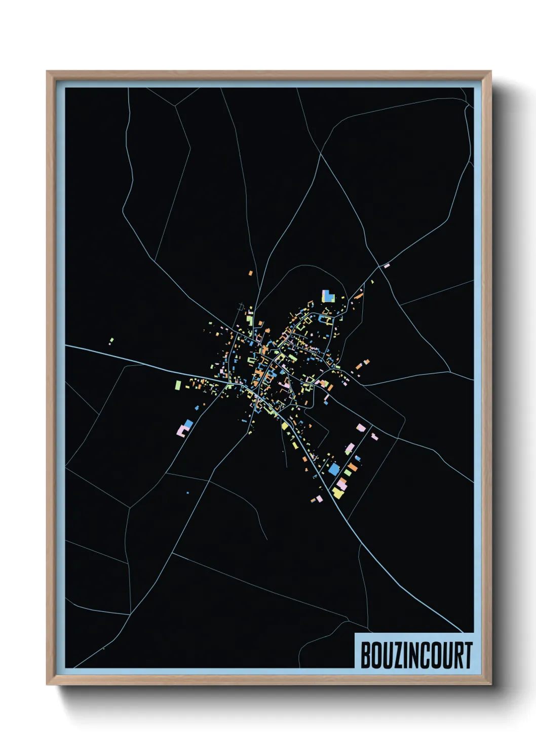 Une affiche de carte sur Bouzincourt