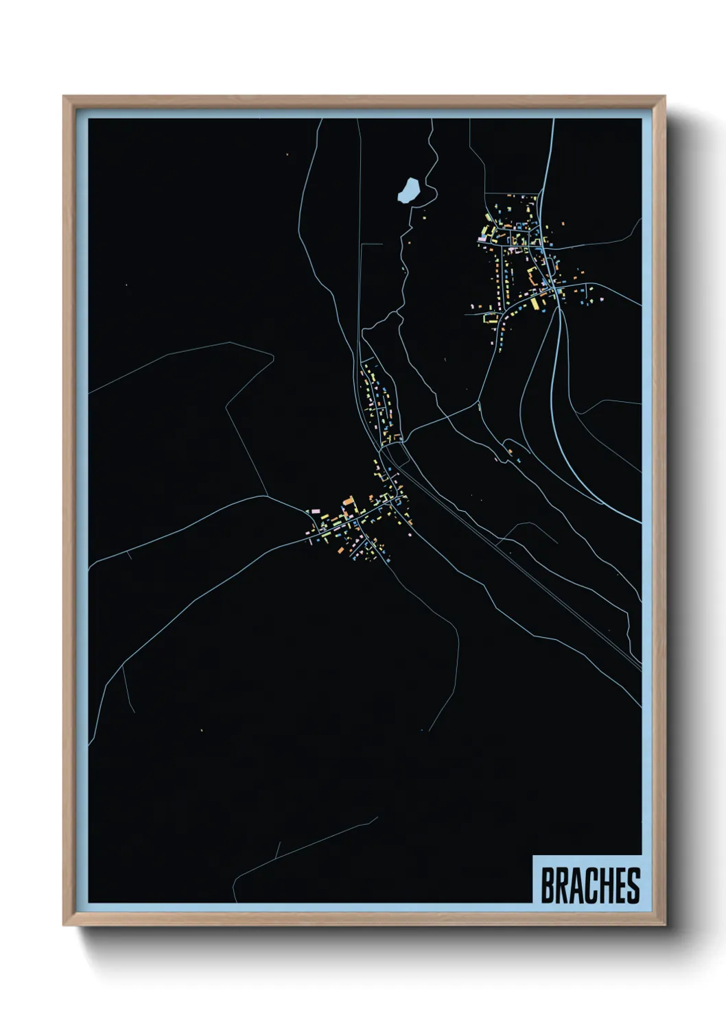 Une affiche de carte sur Braches