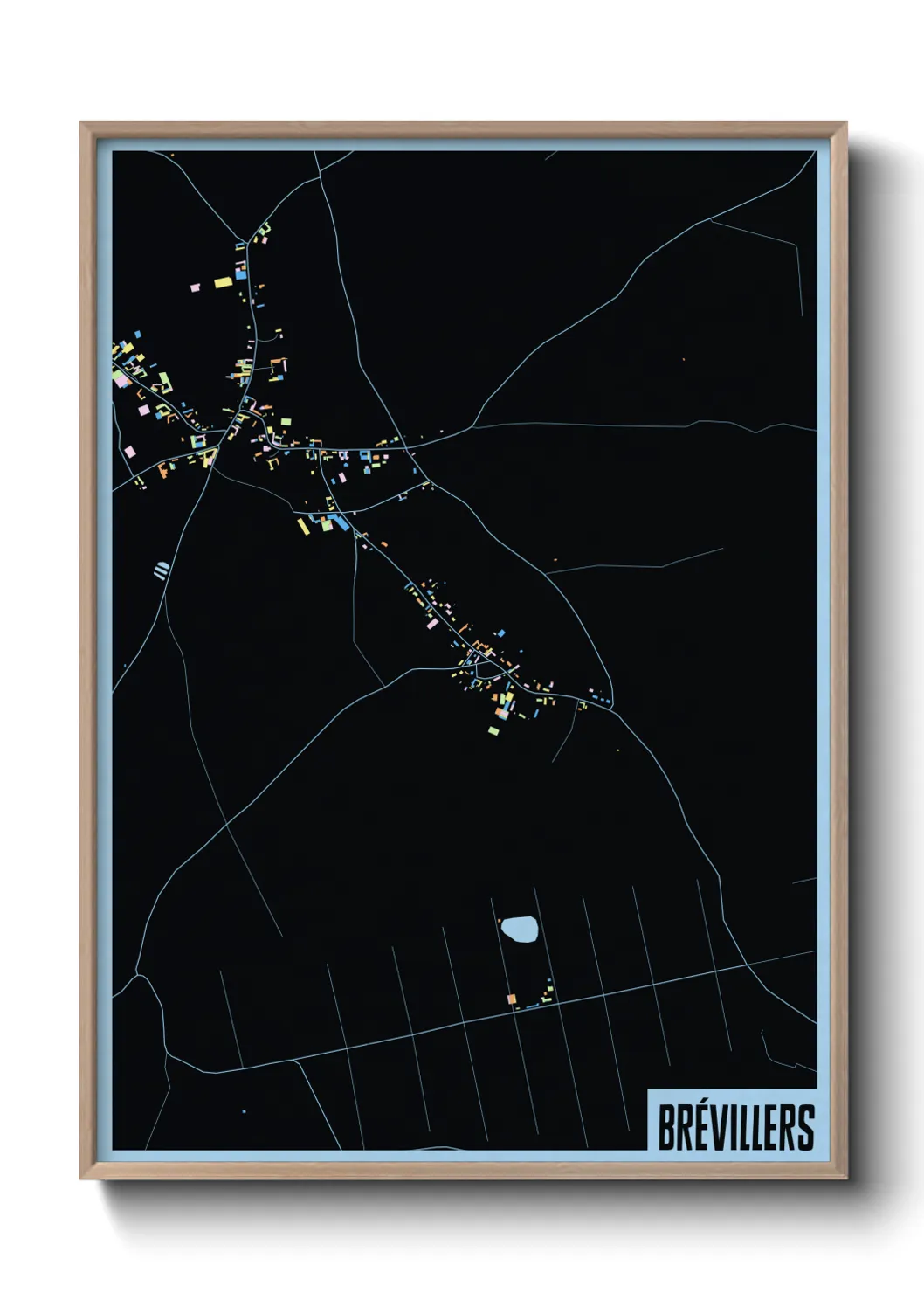 Une affiche de carte sur Brévillers