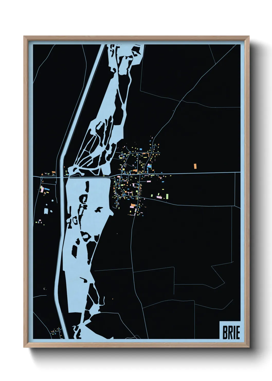 Une affiche de carte sur Brie