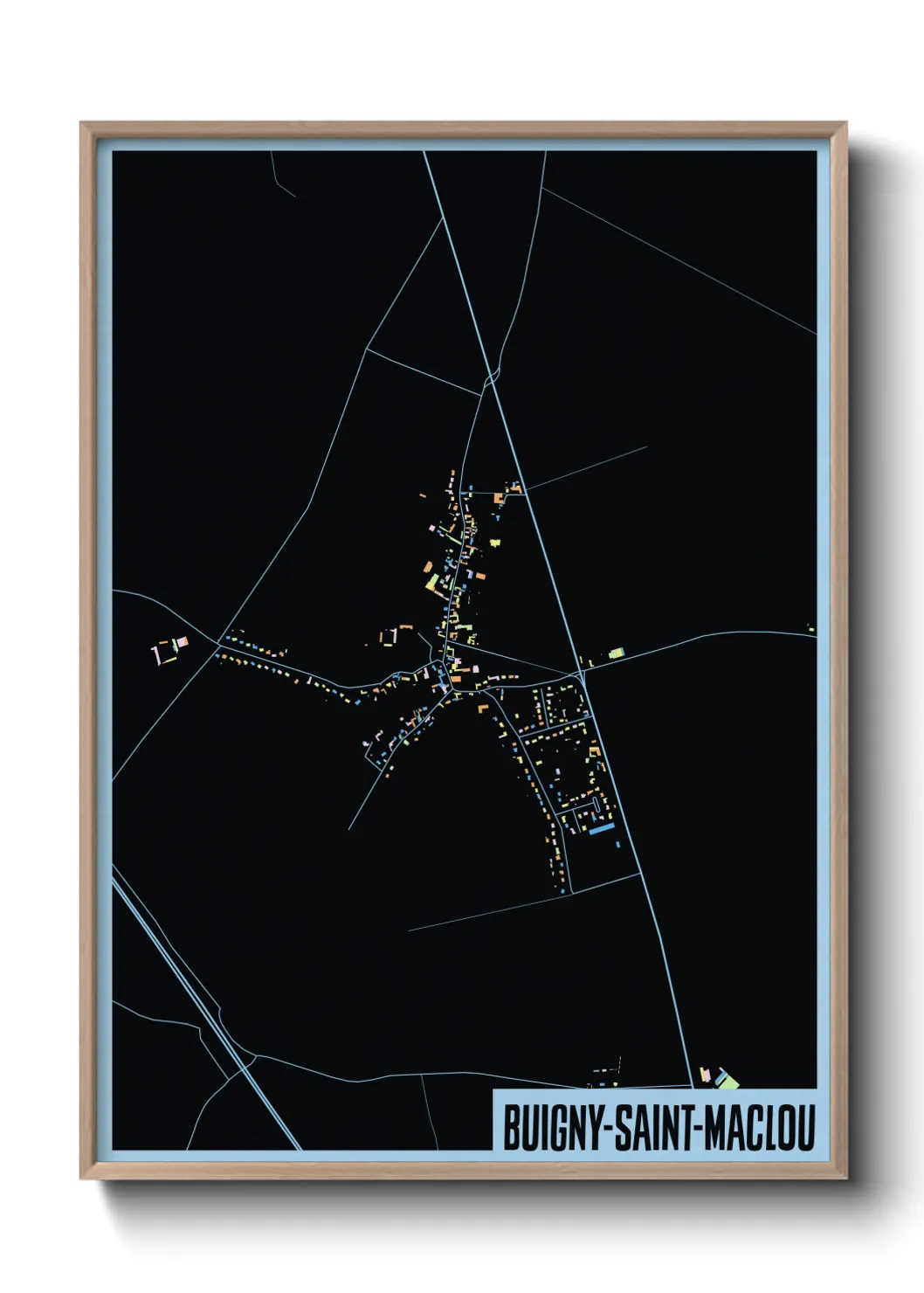 Un poster carteBuigny-Saint-Maclou