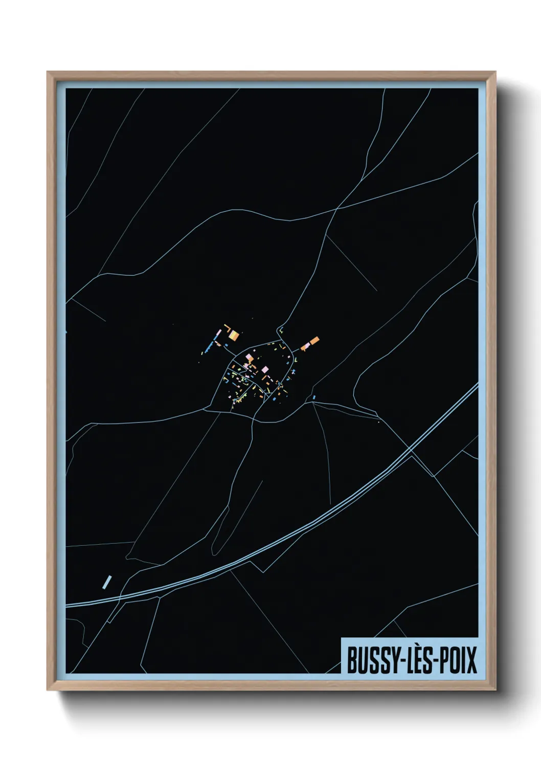 Un poster carteBussy-lès-Poix