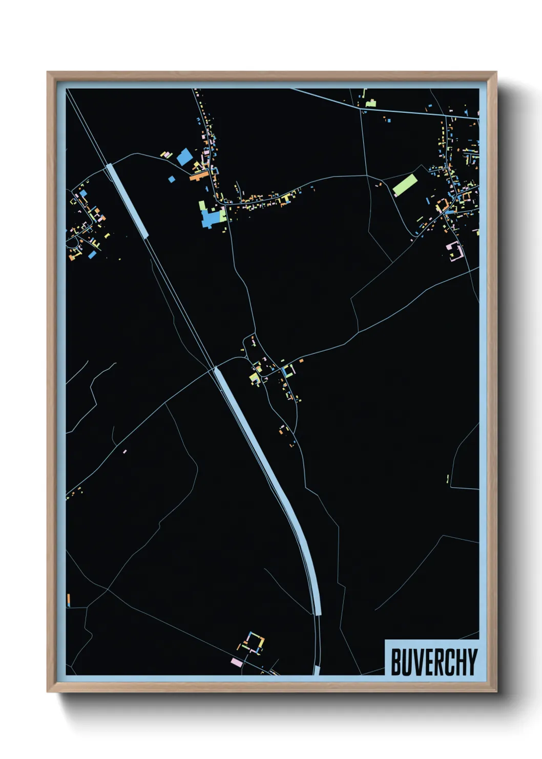 Une affiche de carte sur Buverchy