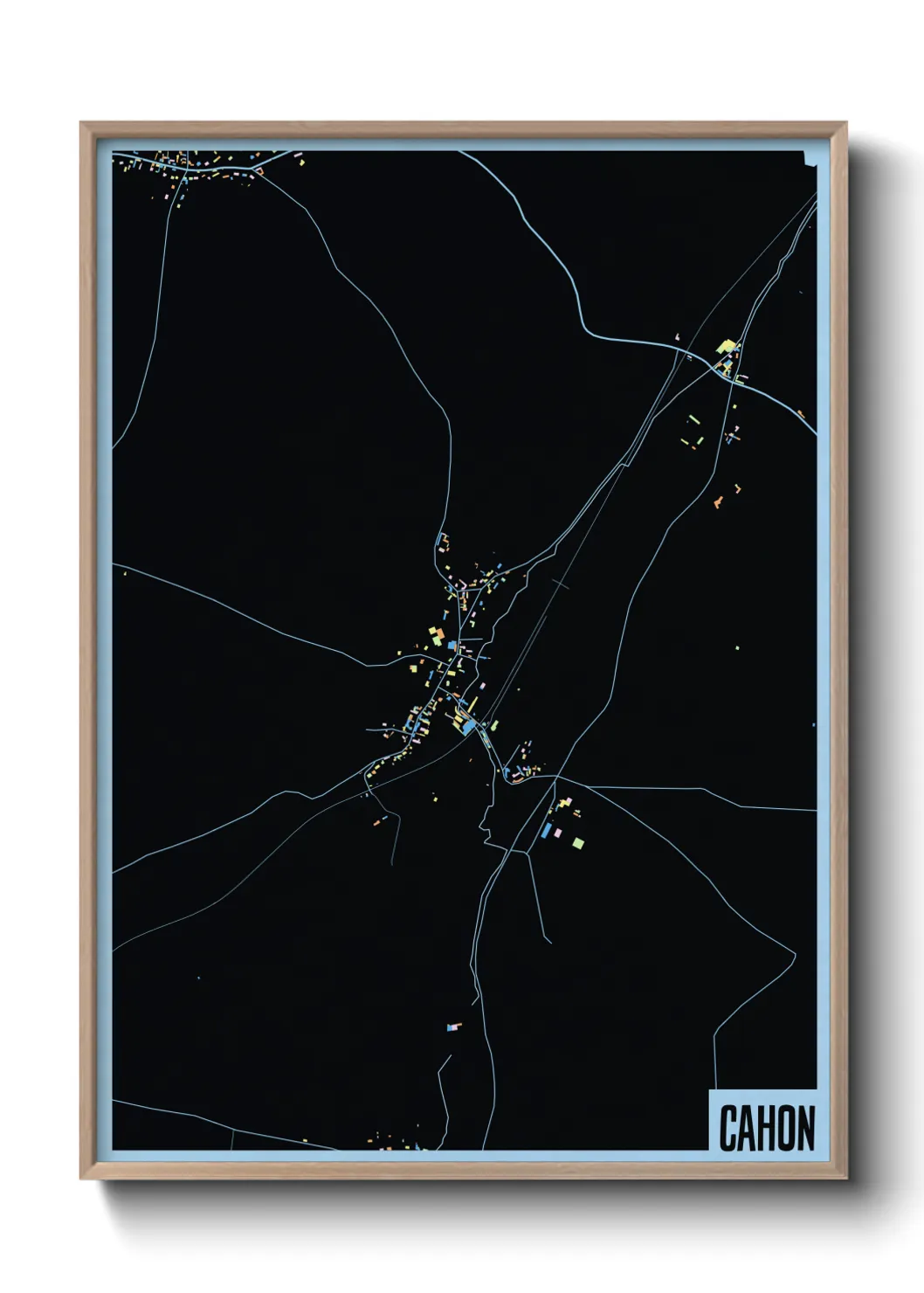 Une affiche de carte sur Cahon