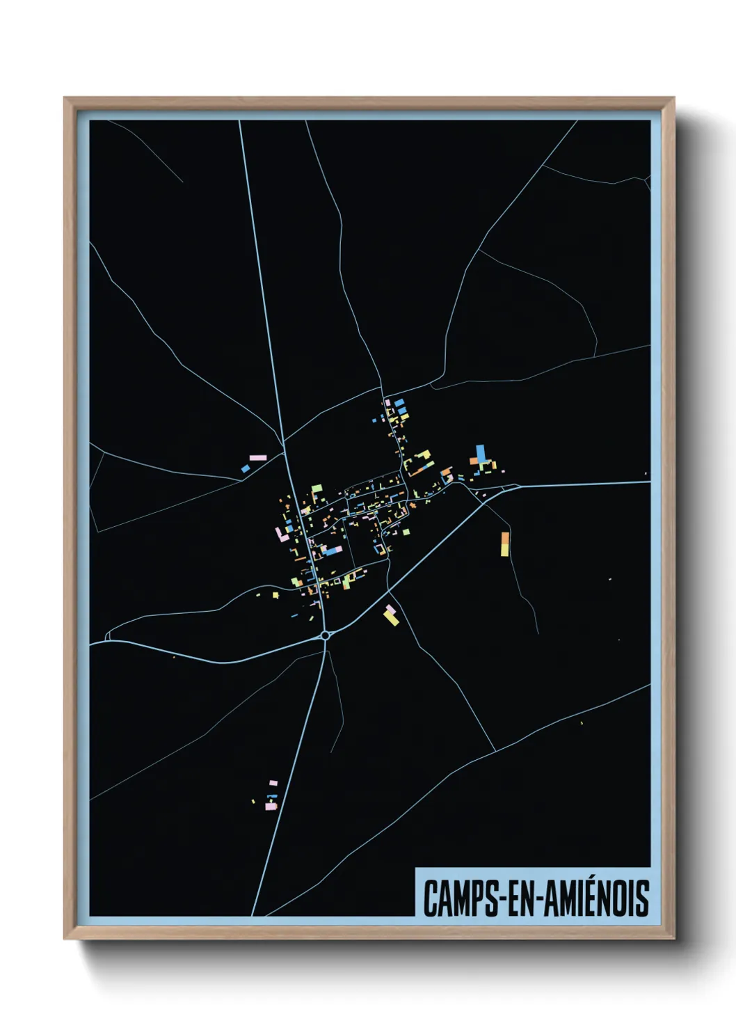 Une affiche de carte sur Camps-en-Amiénois