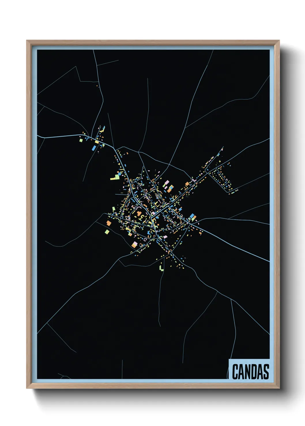 Une affiche de carte sur Candas