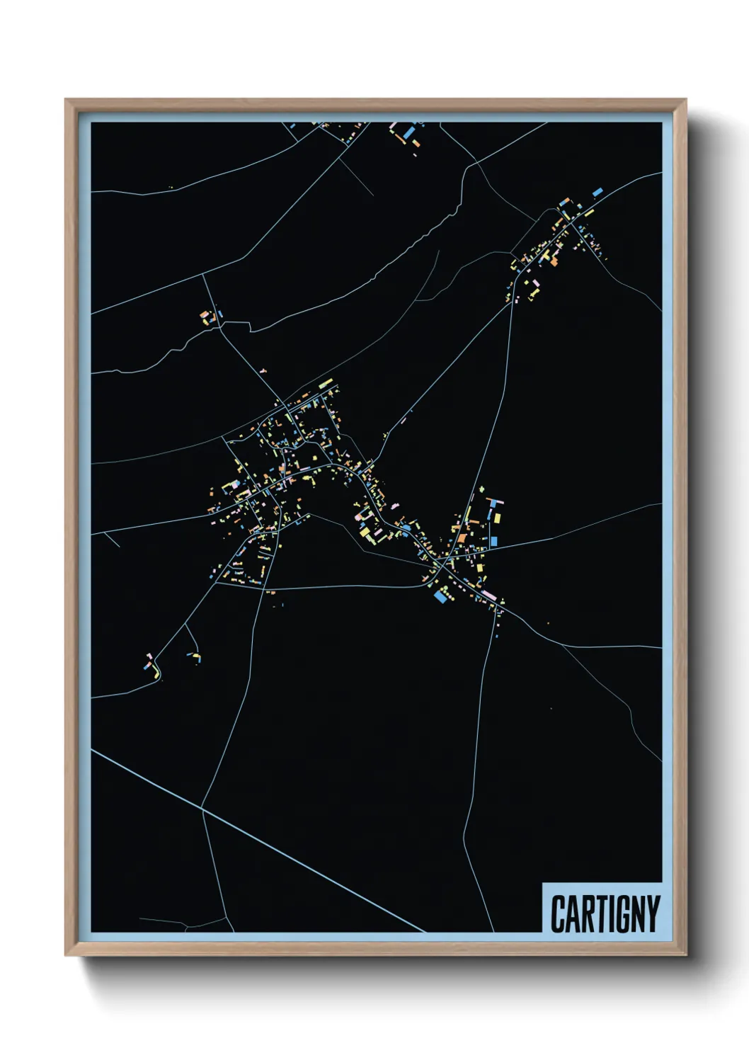 Une affiche de carte sur Cartigny