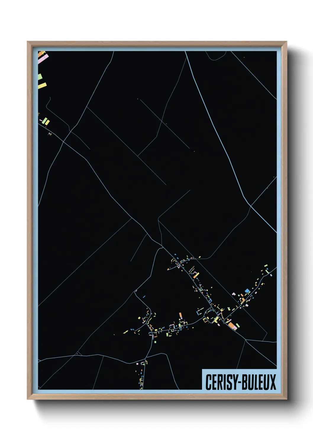 Une affiche de carte sur Cerisy-Buleux