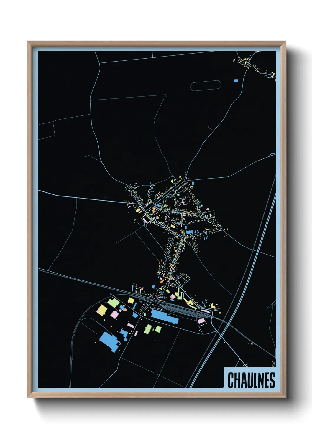 Une affiche de carte sur Chaulnes