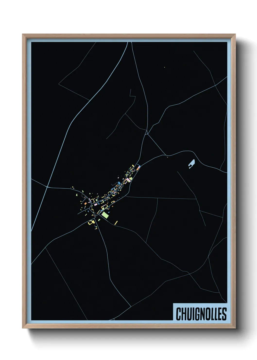 Une affiche de carte sur Chuignolles