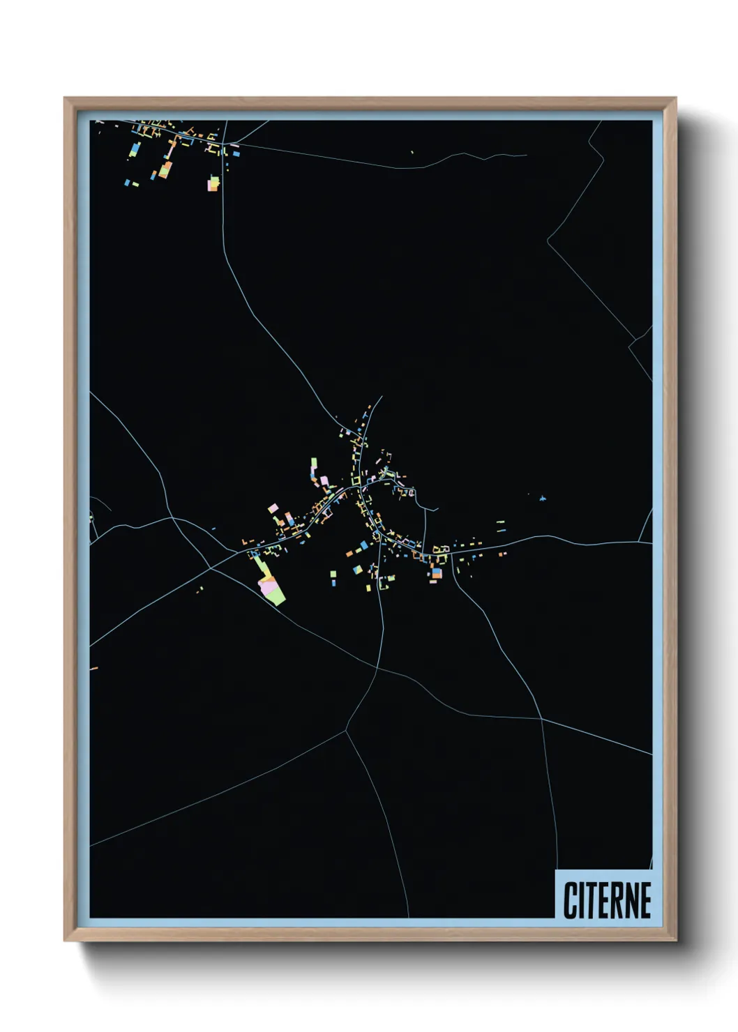 Une affiche de carte sur Citerne