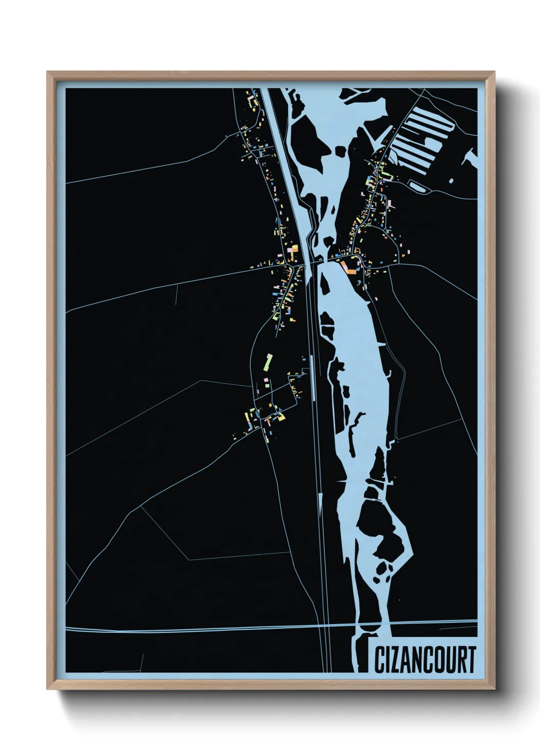 Une affiche de carte sur Cizancourt