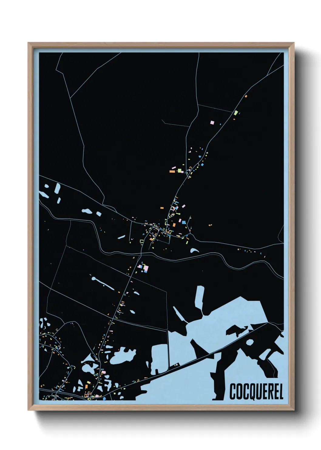 Une affiche de carte sur Cocquerel