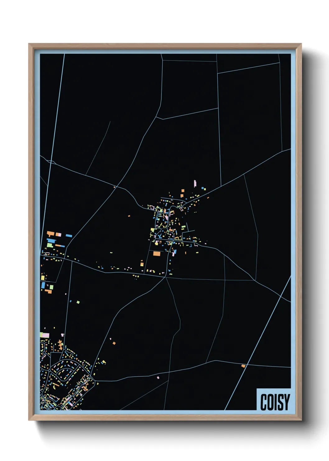 Une affiche de carte sur Coisy