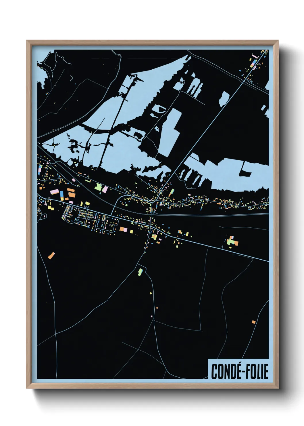 Une affiche de carte sur Condé-Folie