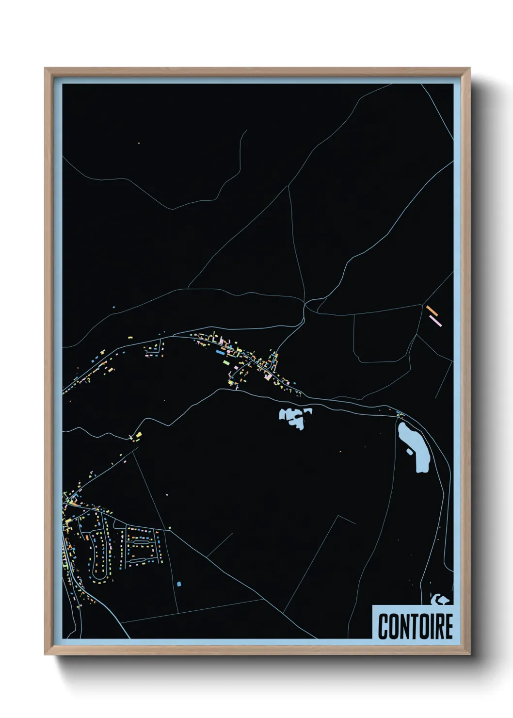 Une affiche de carte sur Contoire