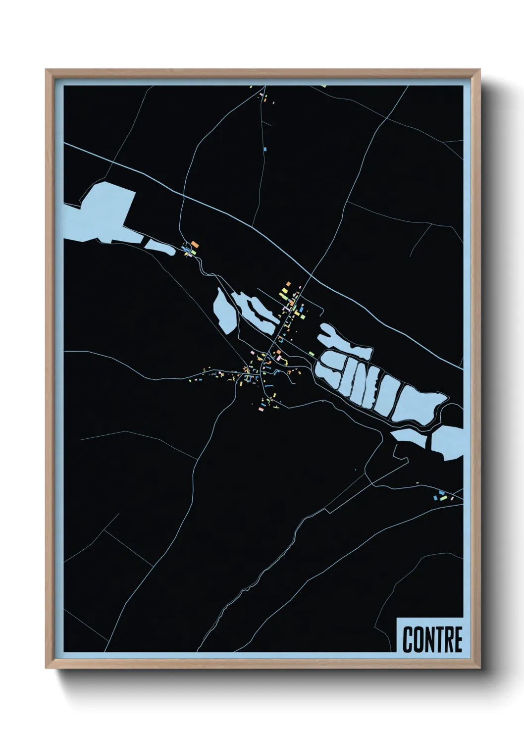 Une affiche de carte sur Contre