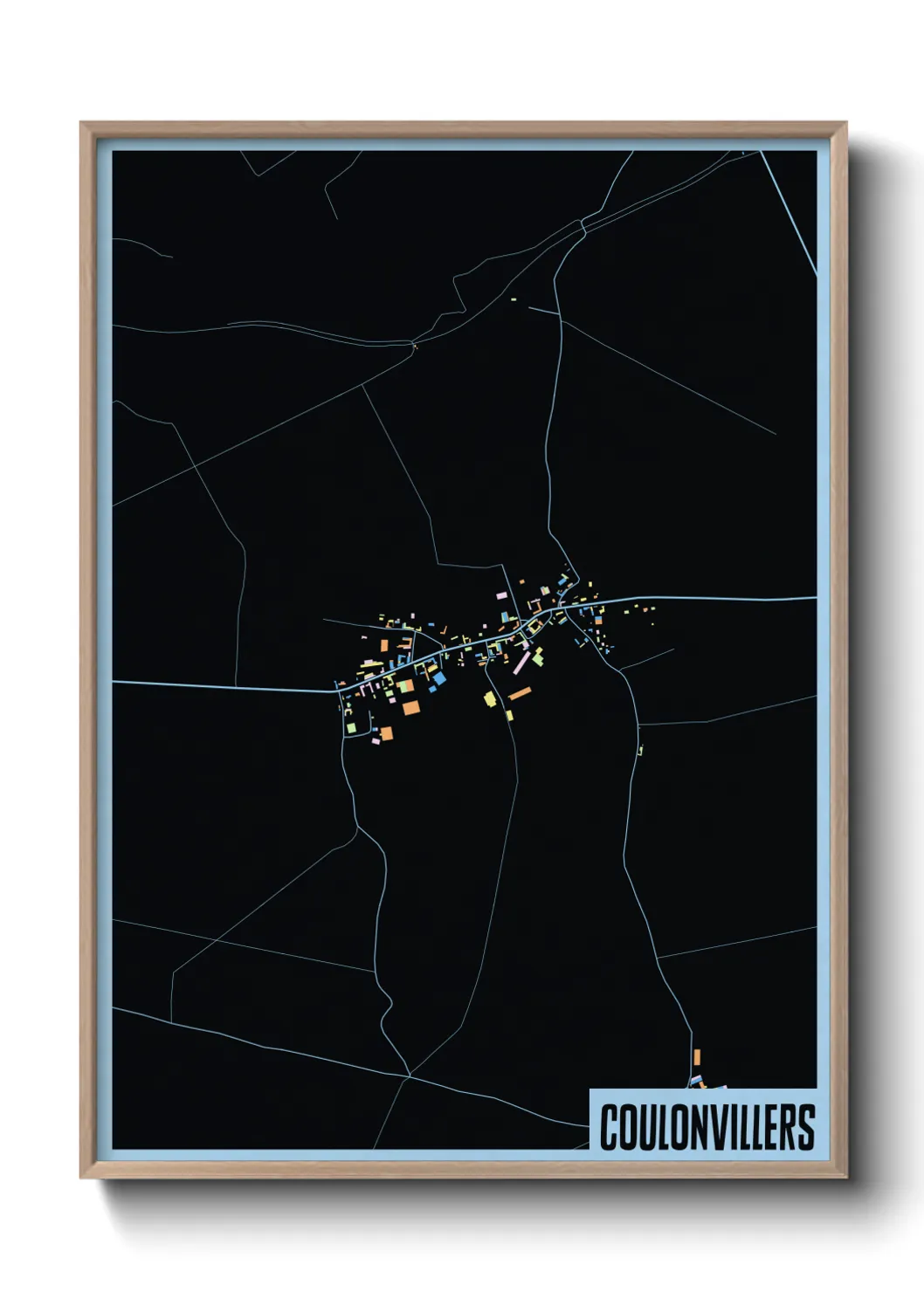 Une affiche de carte sur Coulonvillers