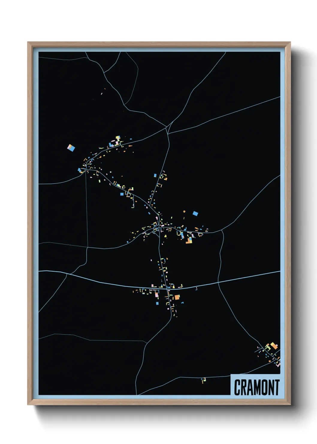 Une affiche de carte sur Cramont