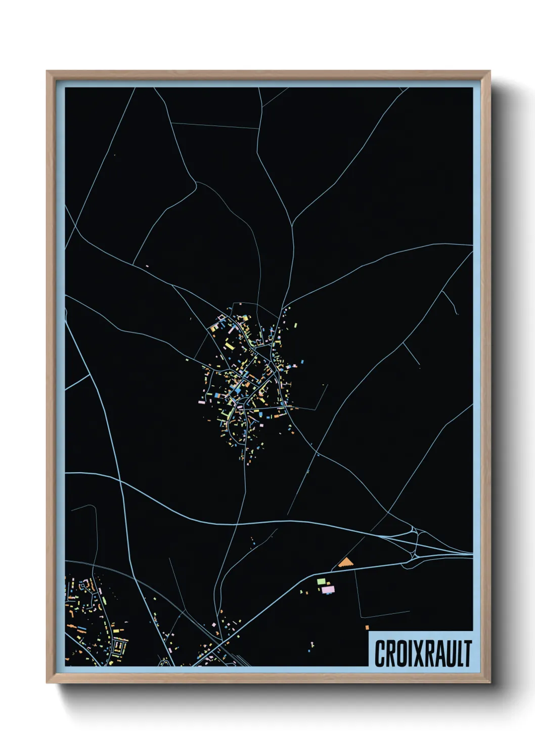 Une affiche de carte sur Croixrault