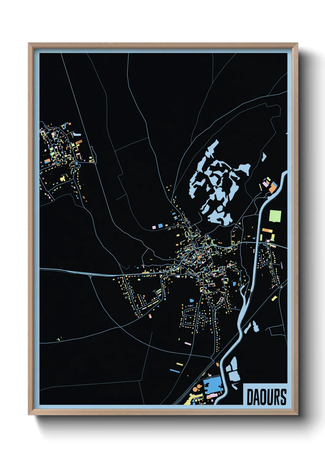 Une affiche de carte sur Daours