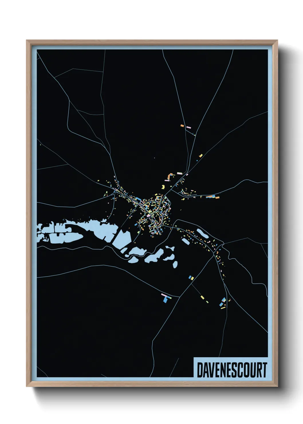 Une affiche de carte sur Davenescourt