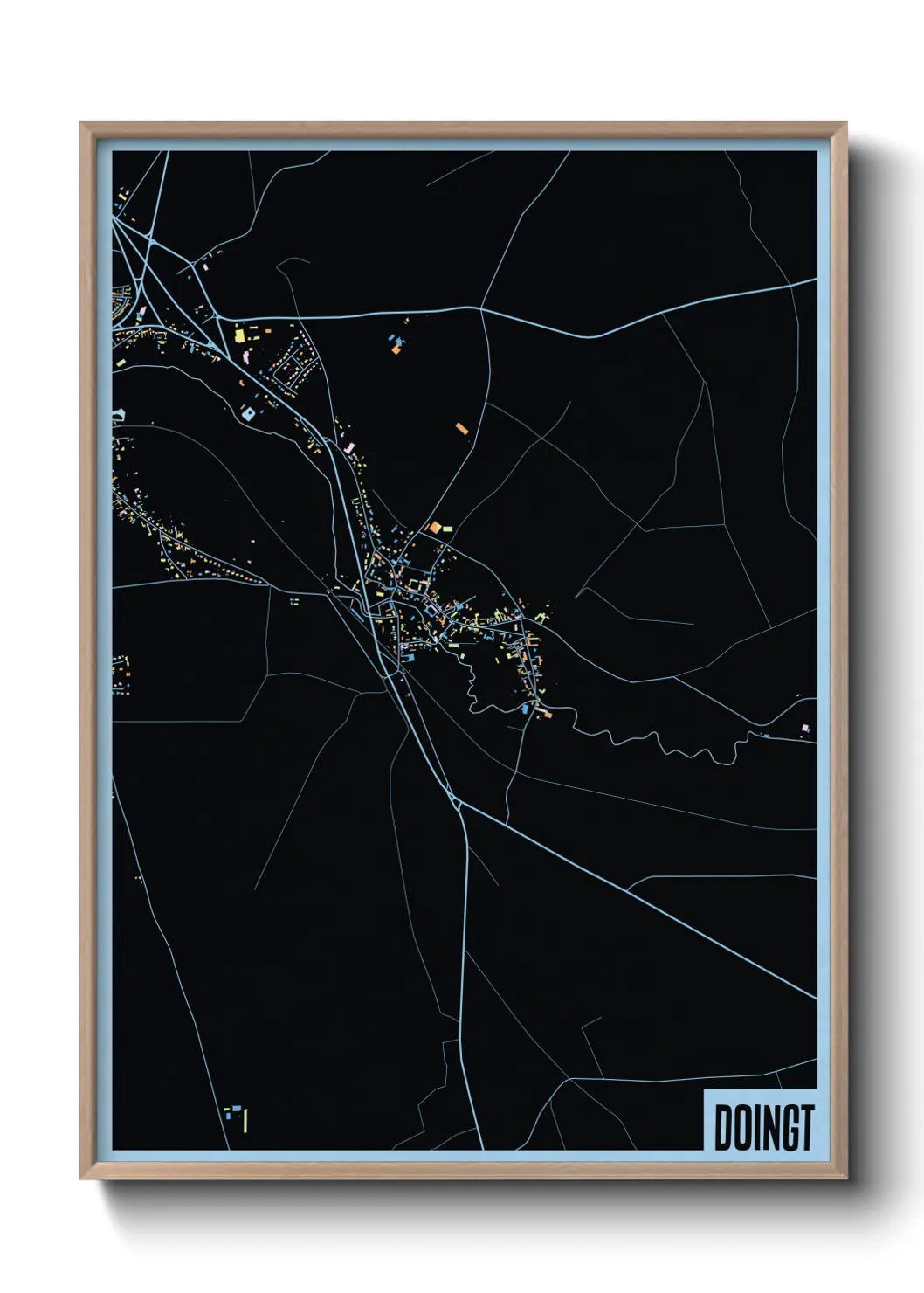 Une affiche de carte sur Doingt