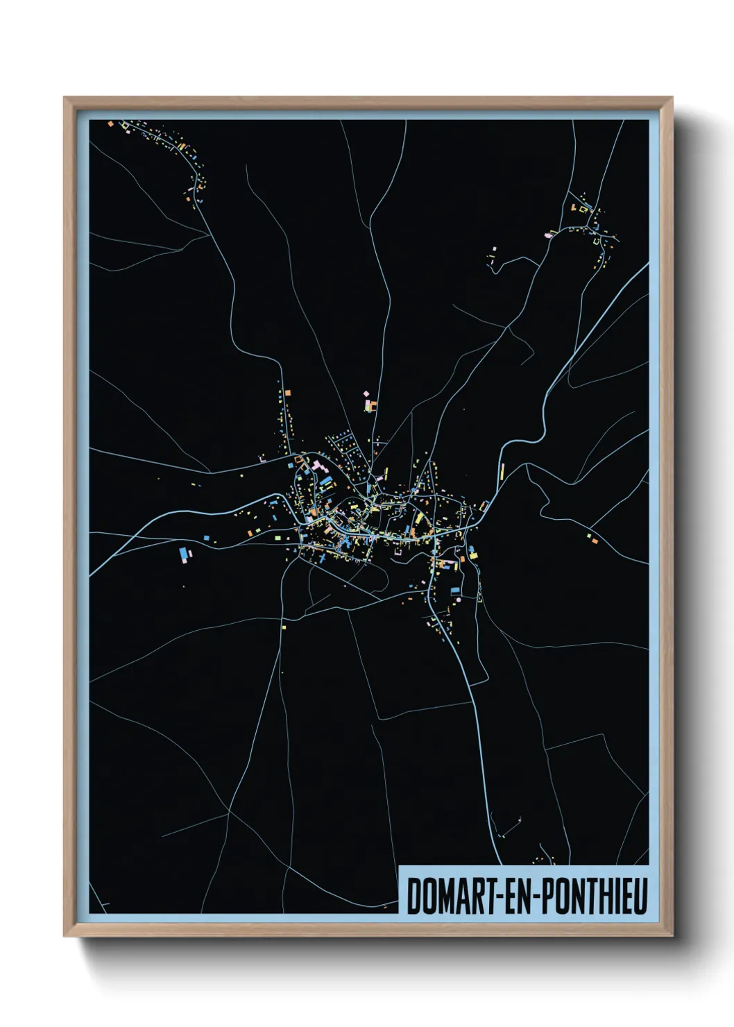 Une affiche de carte sur Domart-en-Ponthieu