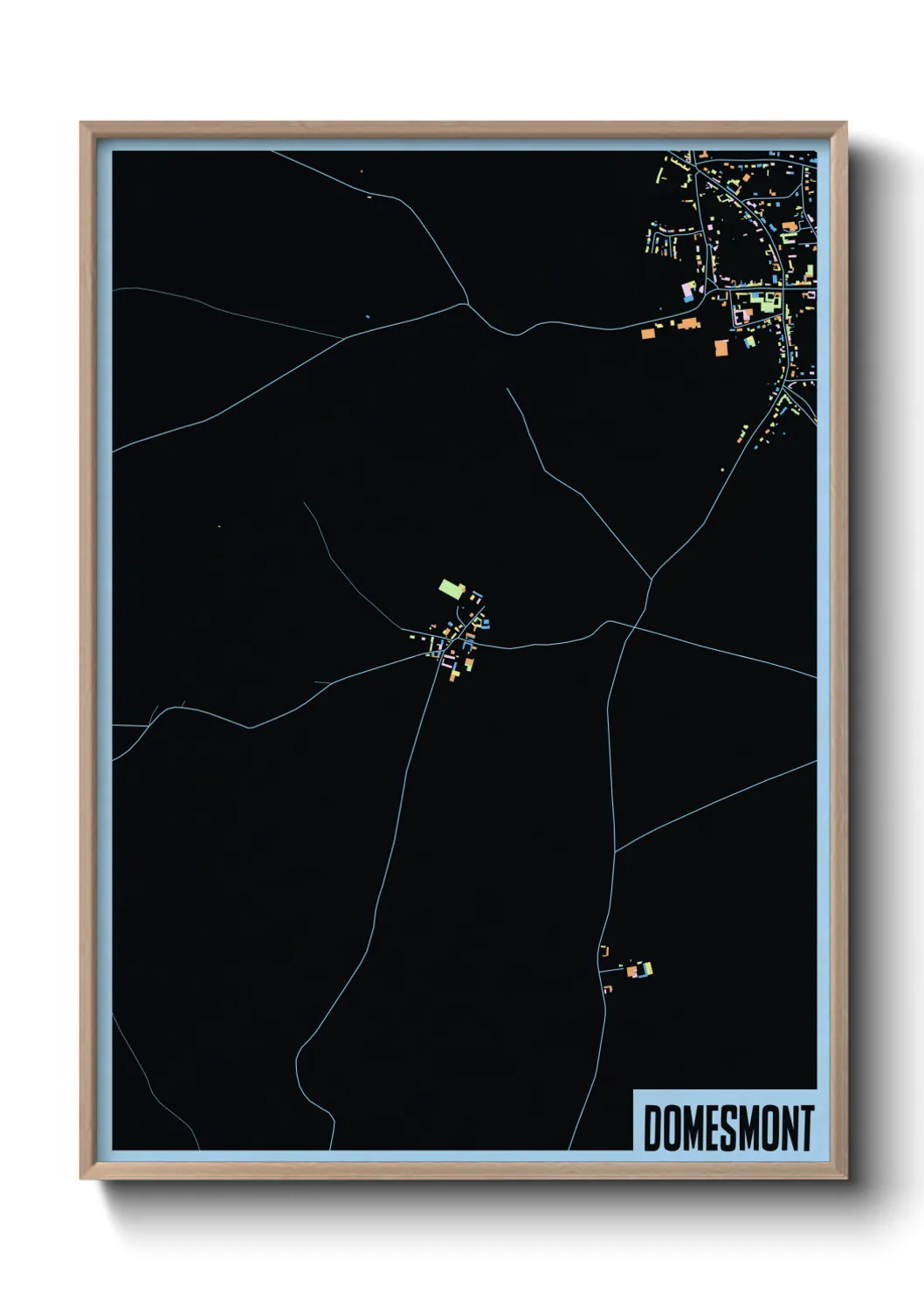 Une affiche de carte sur Domesmont