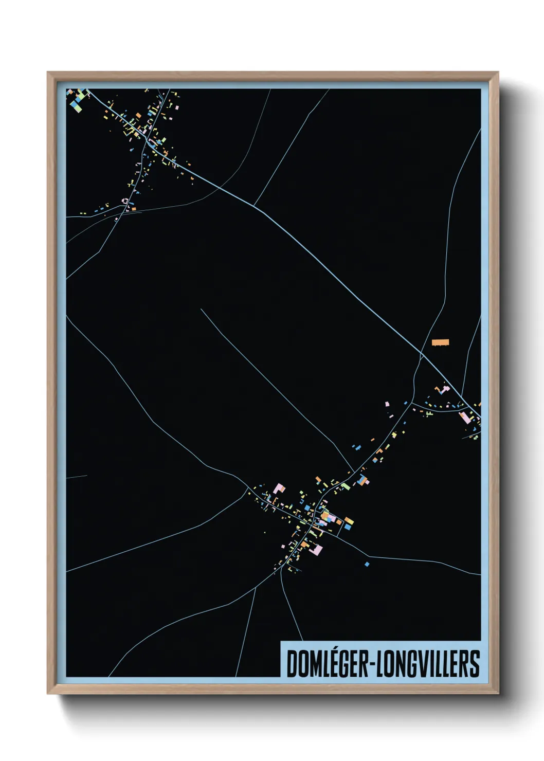 Une affiche de carte sur Domléger-Longvillers