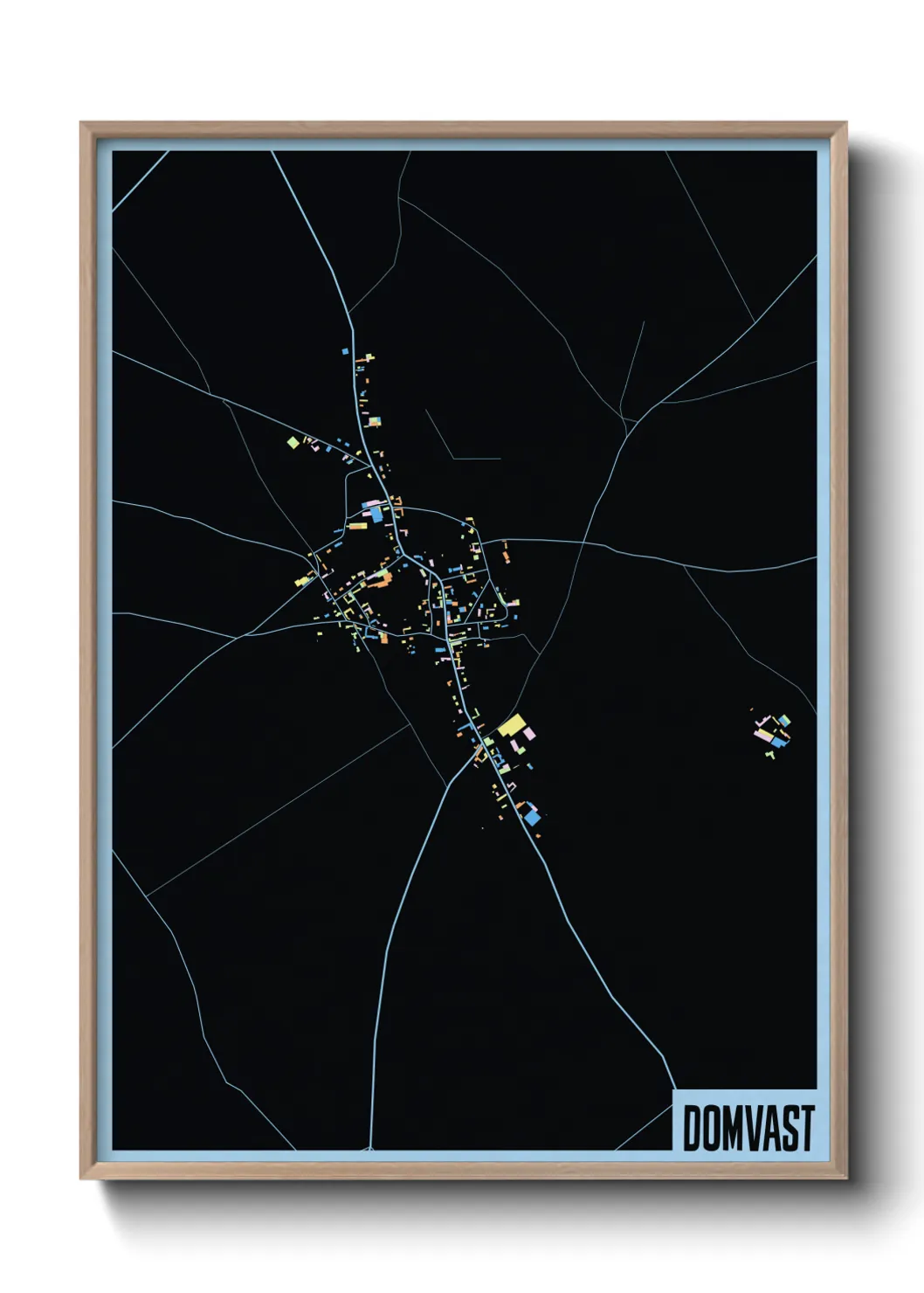 Une affiche de carte sur Domvast