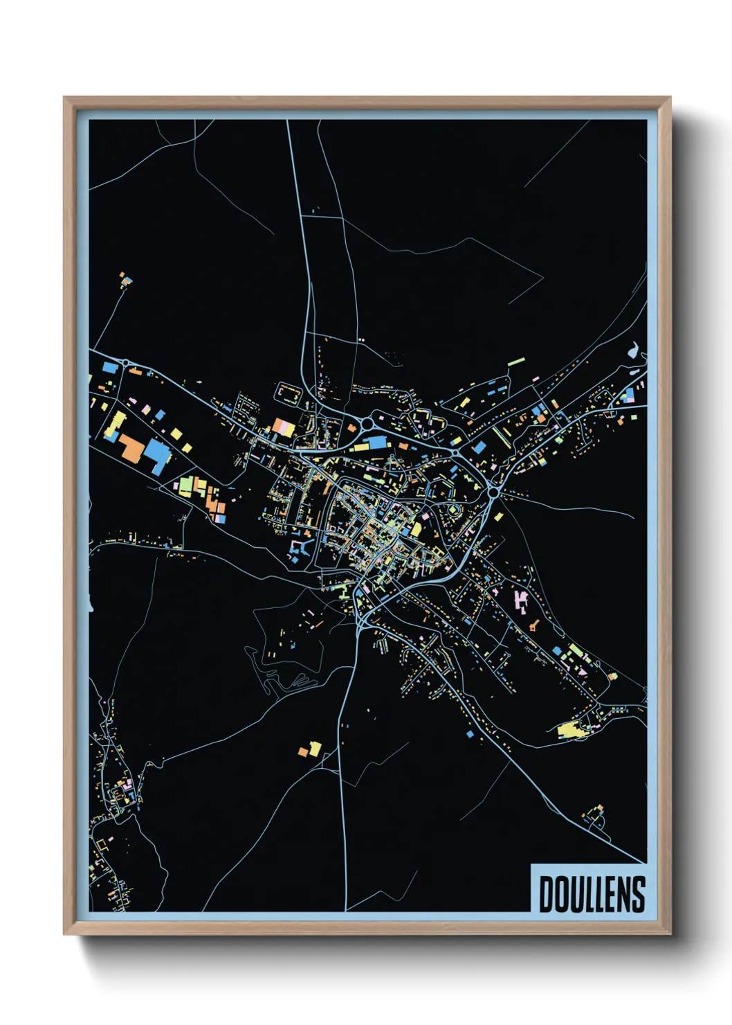 Une affiche de carte sur Doullens