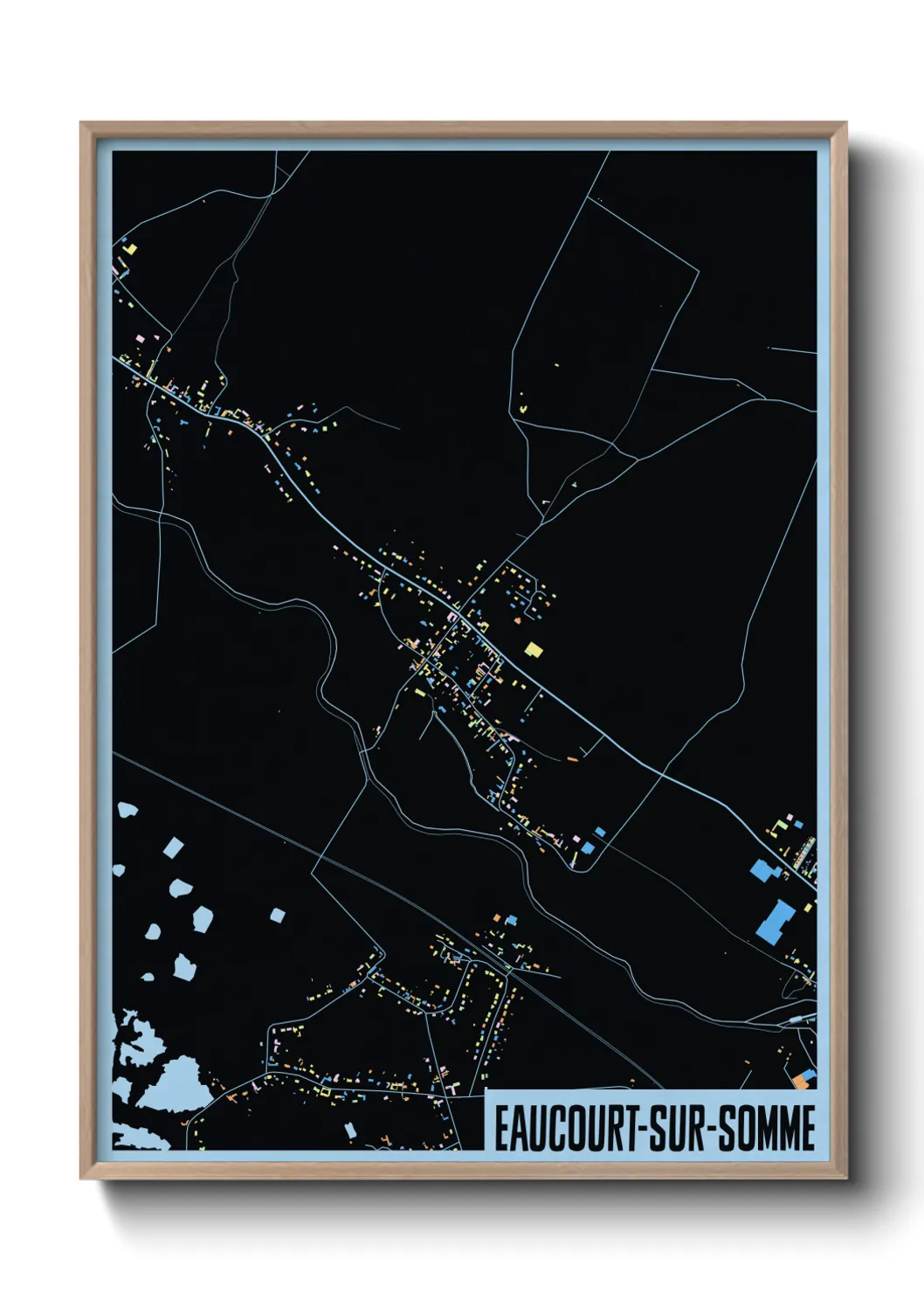 Une affiche de carte sur Eaucourt-sur-Somme