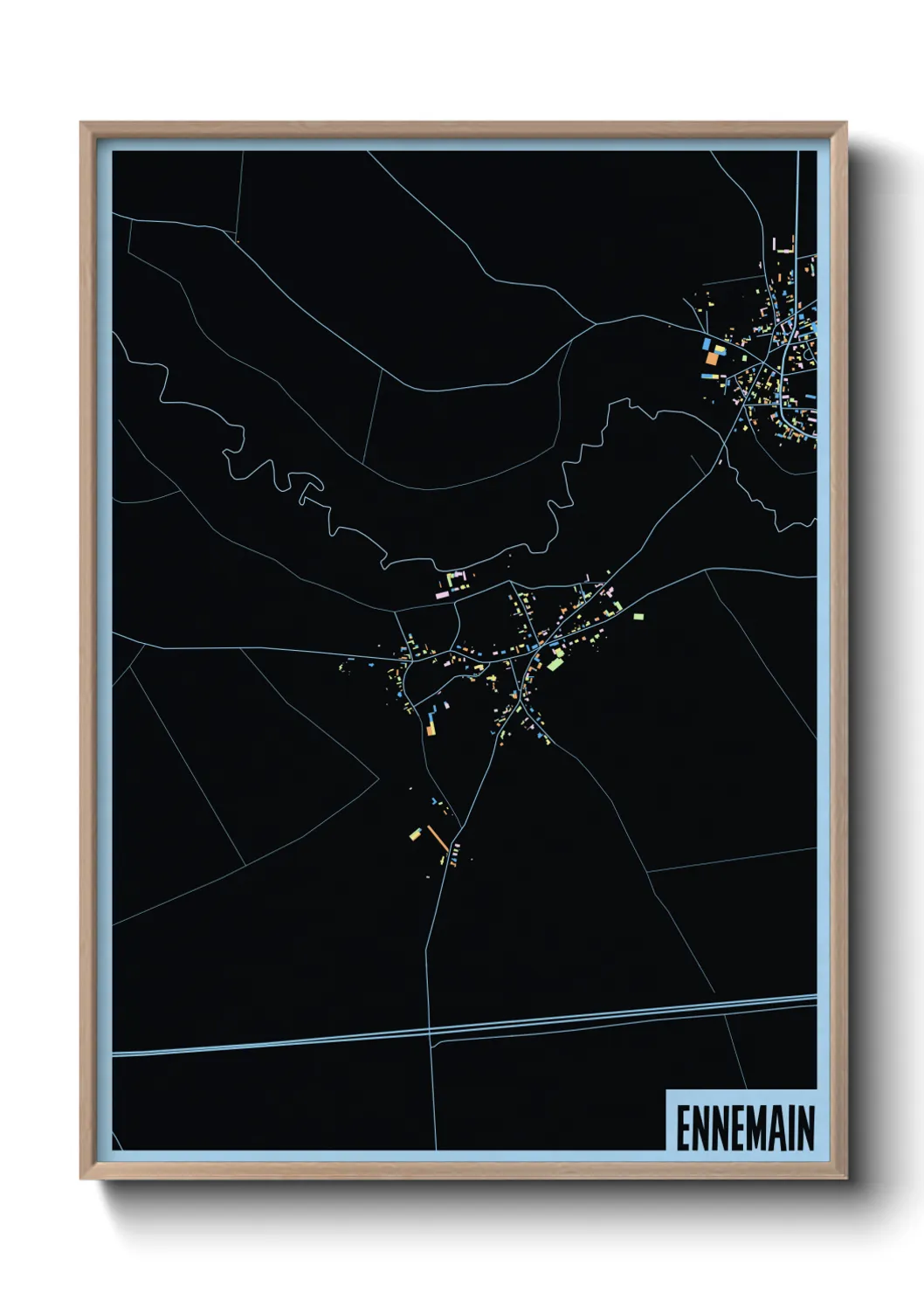 Une affiche de carte sur Ennemain