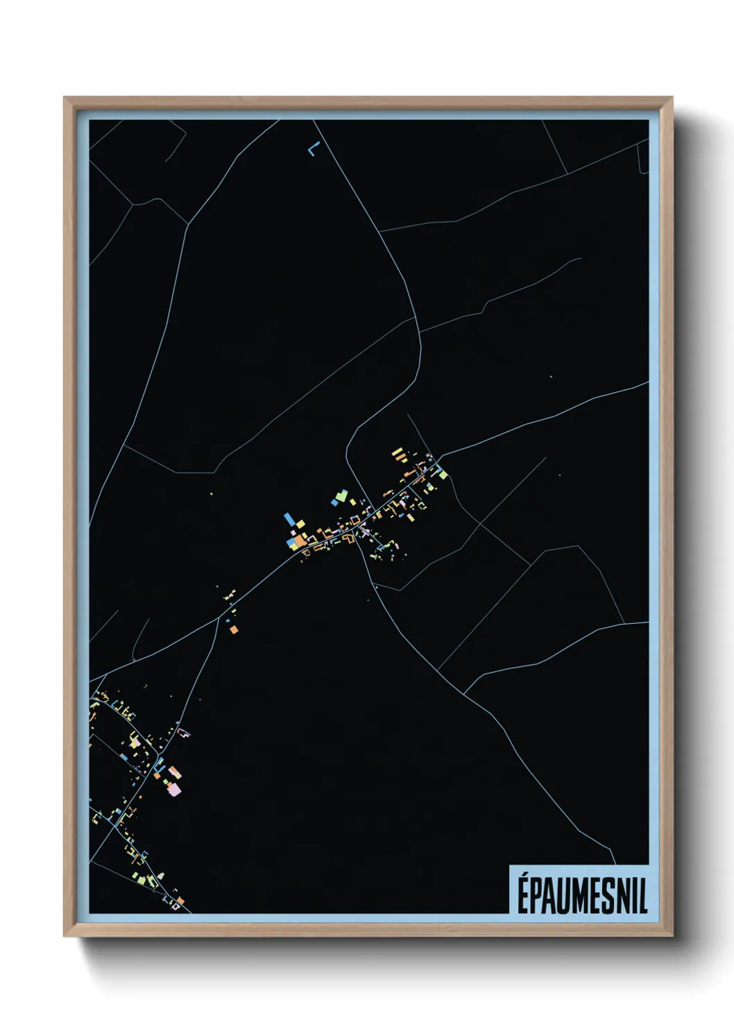 Une affiche de carte sur Épaumesnil