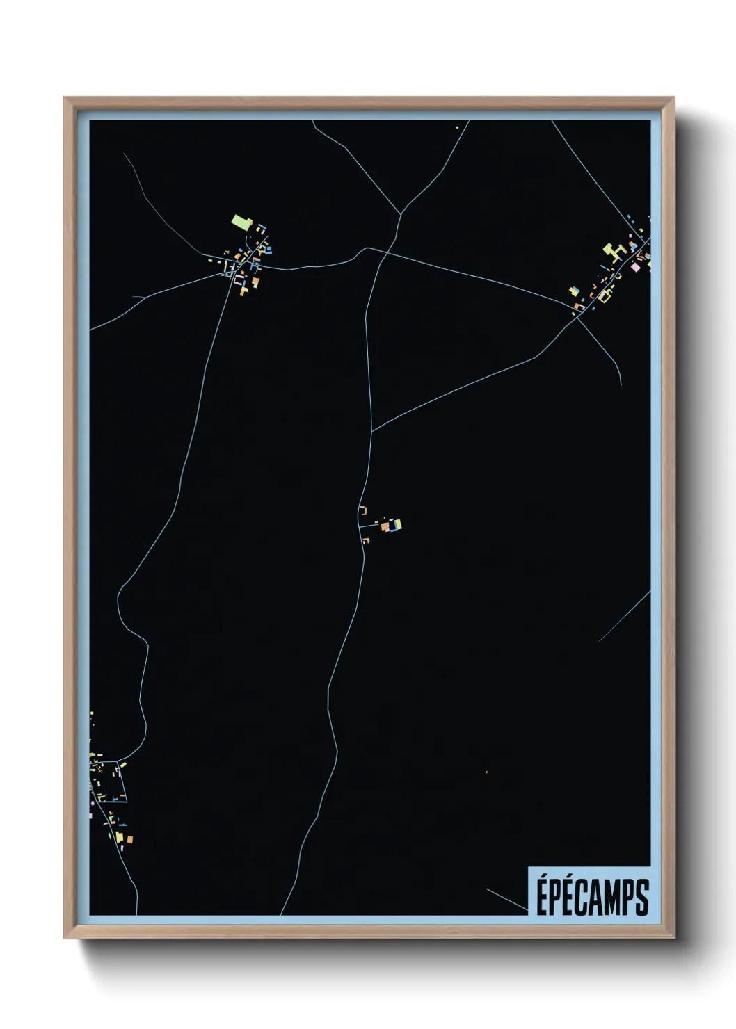 Une affiche de carte sur Épécamps