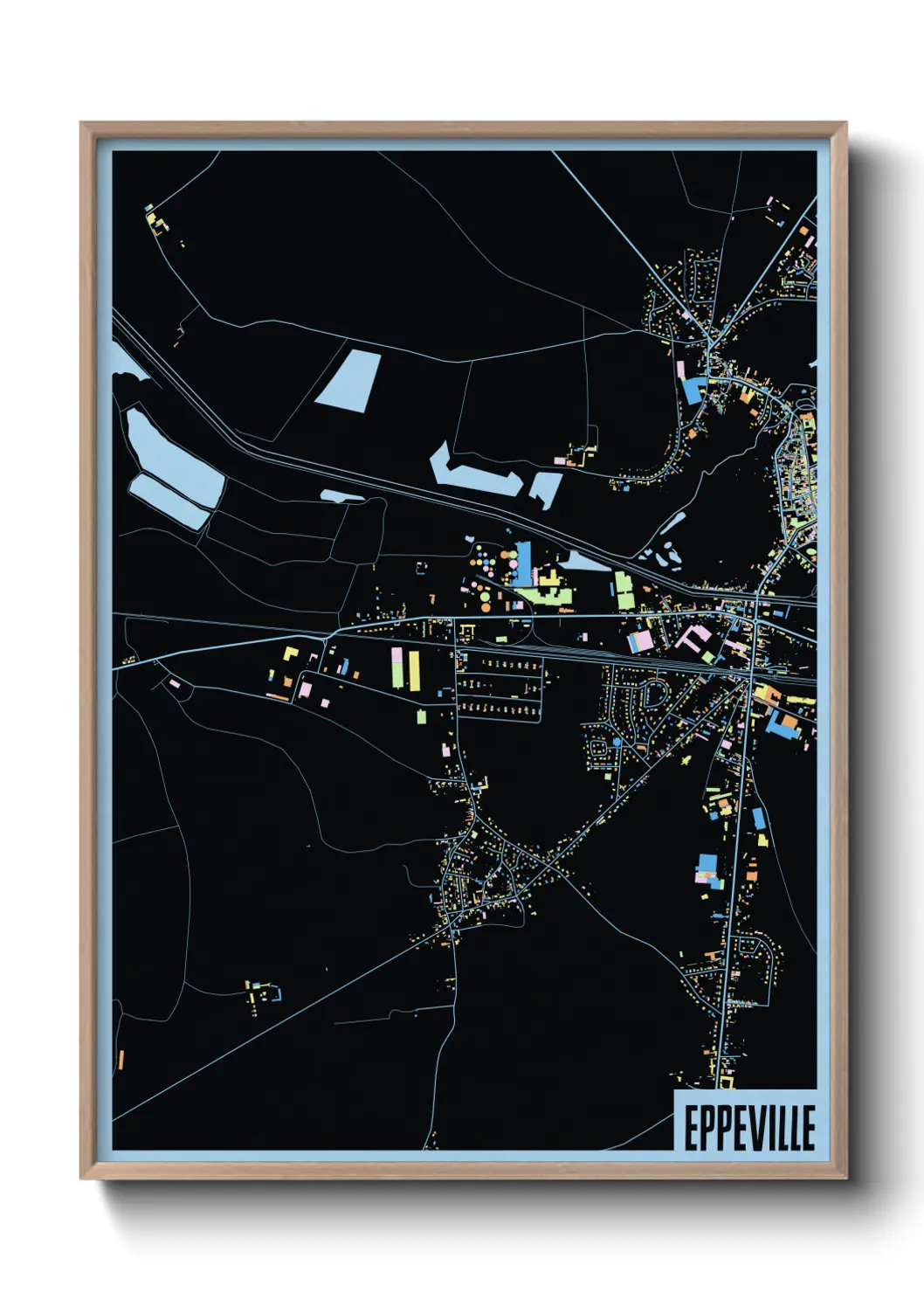 Une affiche de carte sur Eppeville