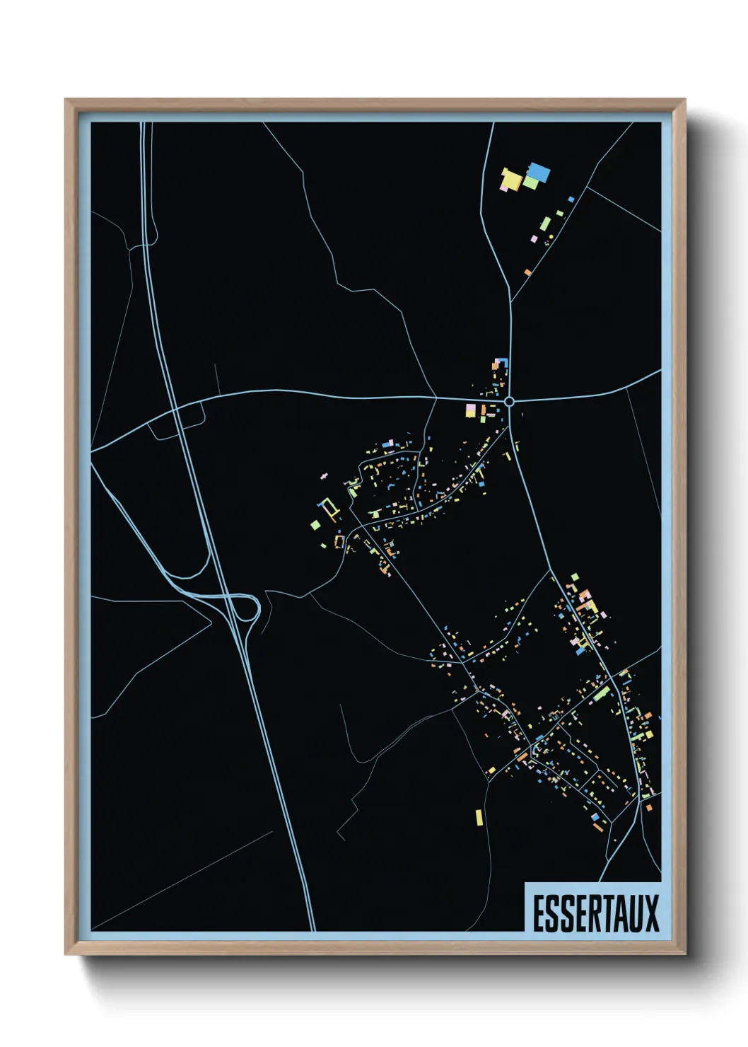 Une affiche de carte sur Essertaux