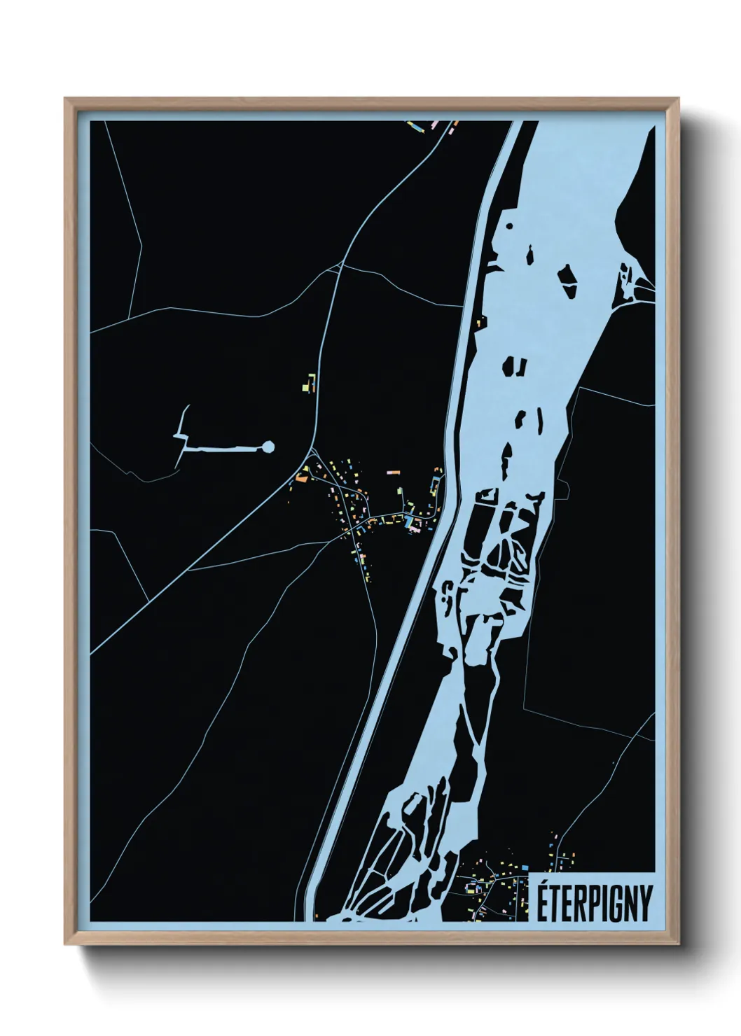 Une affiche de carte sur Éterpigny