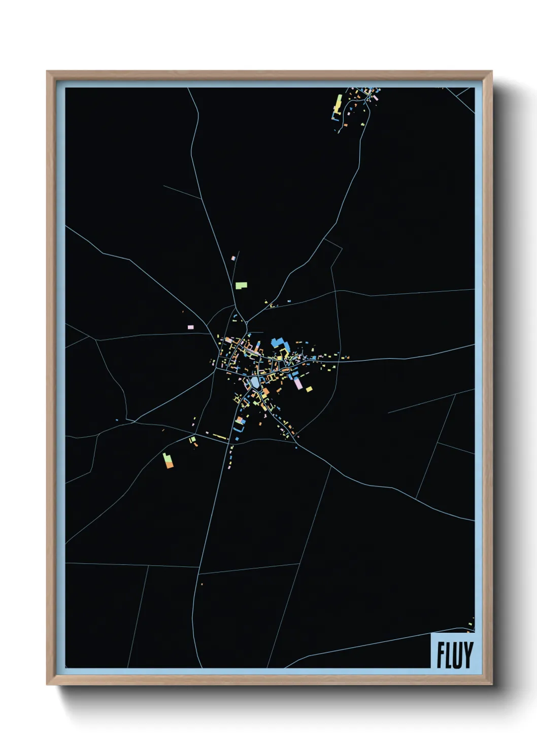 Une affiche de carte sur Fluy