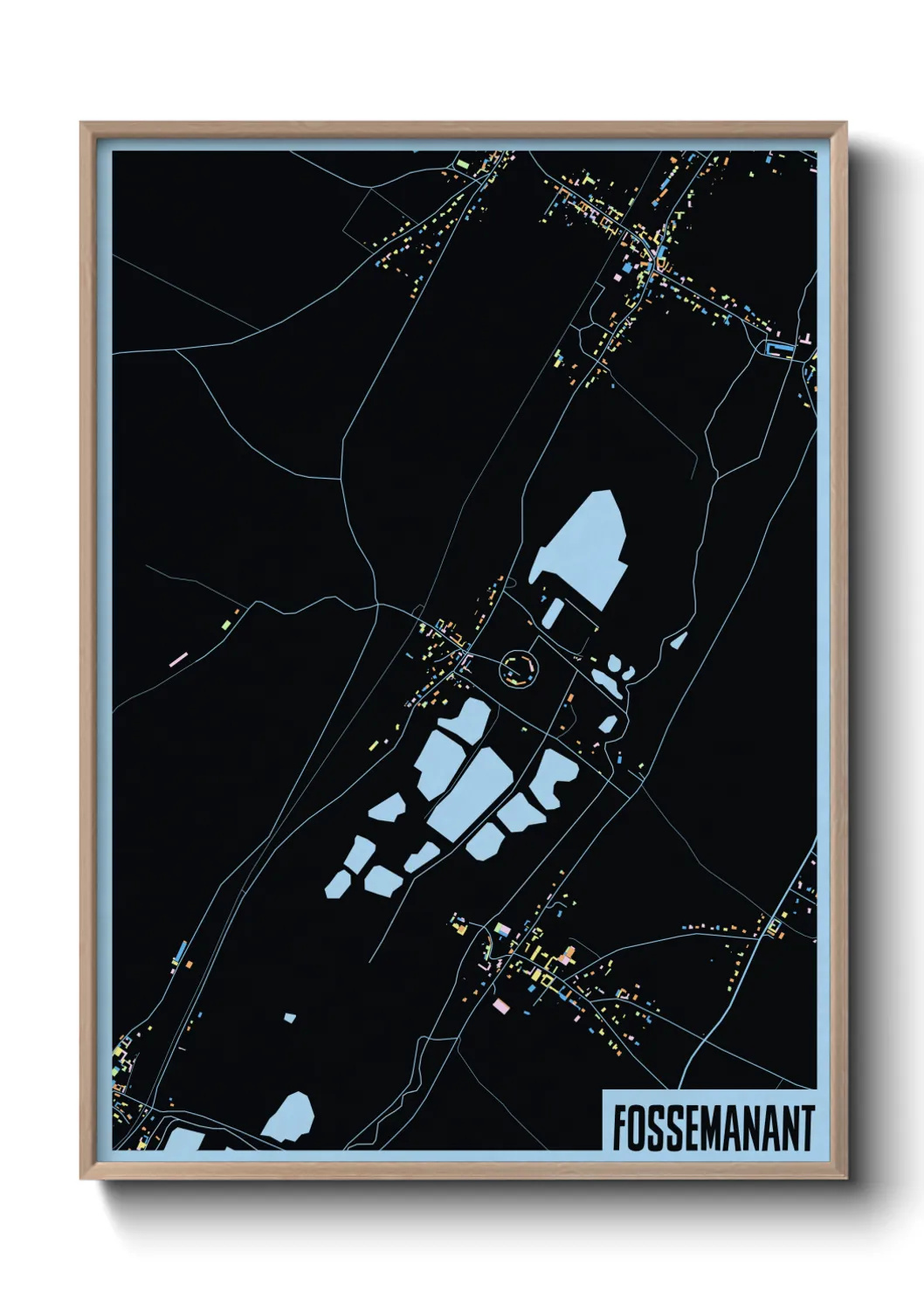 Une affiche de carte sur Fossemanant