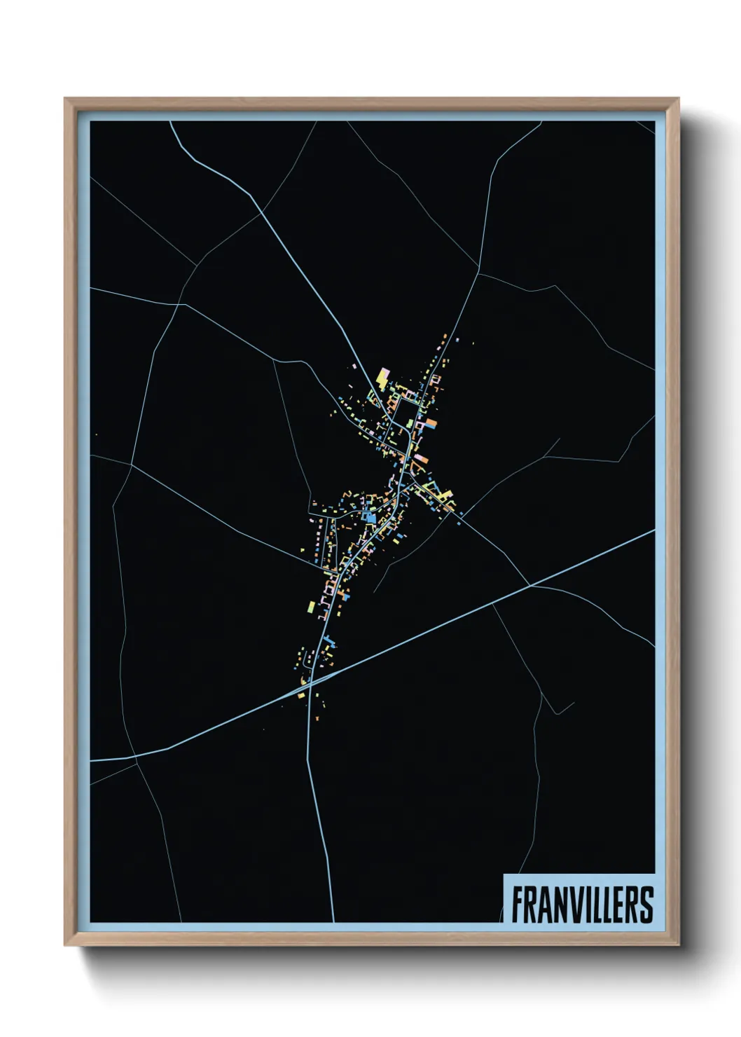 Une affiche de carte sur Franvillers