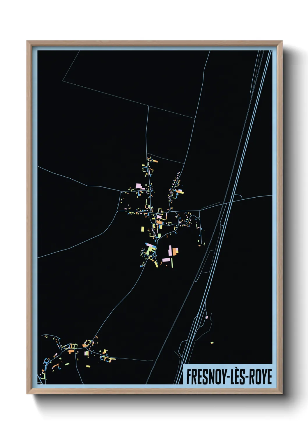 Une affiche de carte sur Fresnoy-lès-Roye