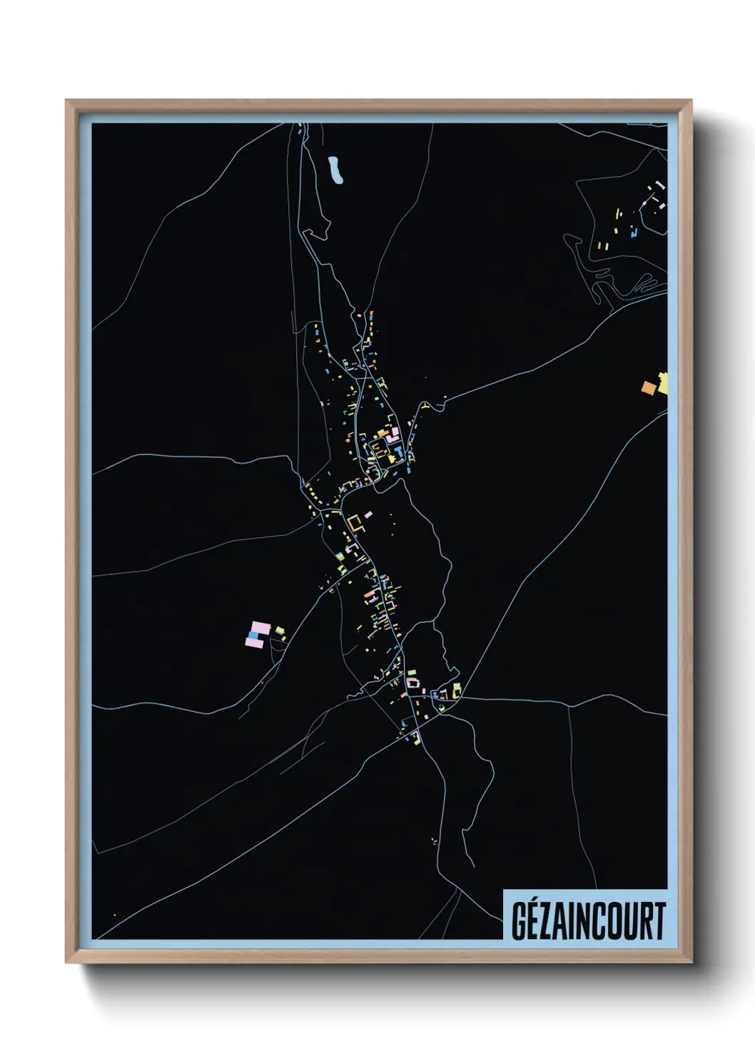 Une affiche de carte sur Gézaincourt