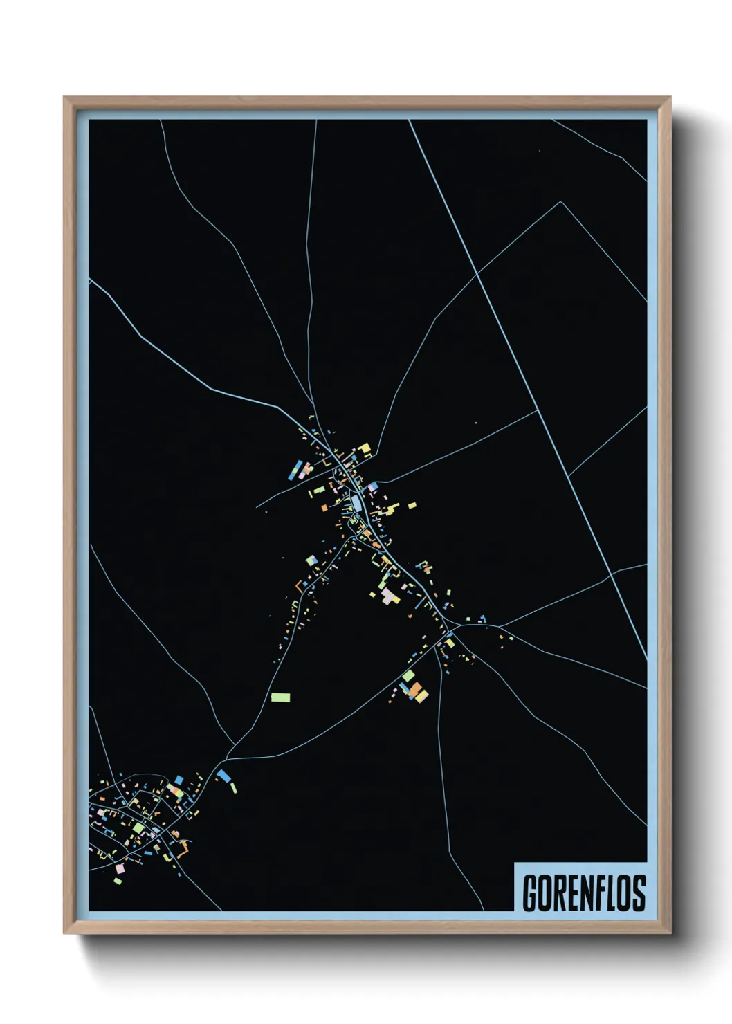 Une affiche de carte sur Gorenflos