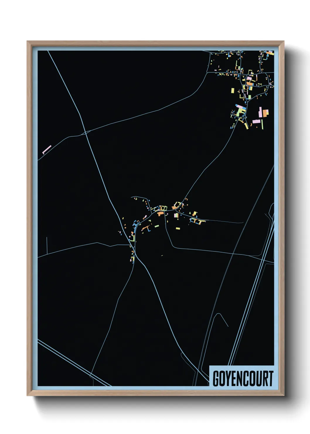 Une affiche de carte sur Goyencourt