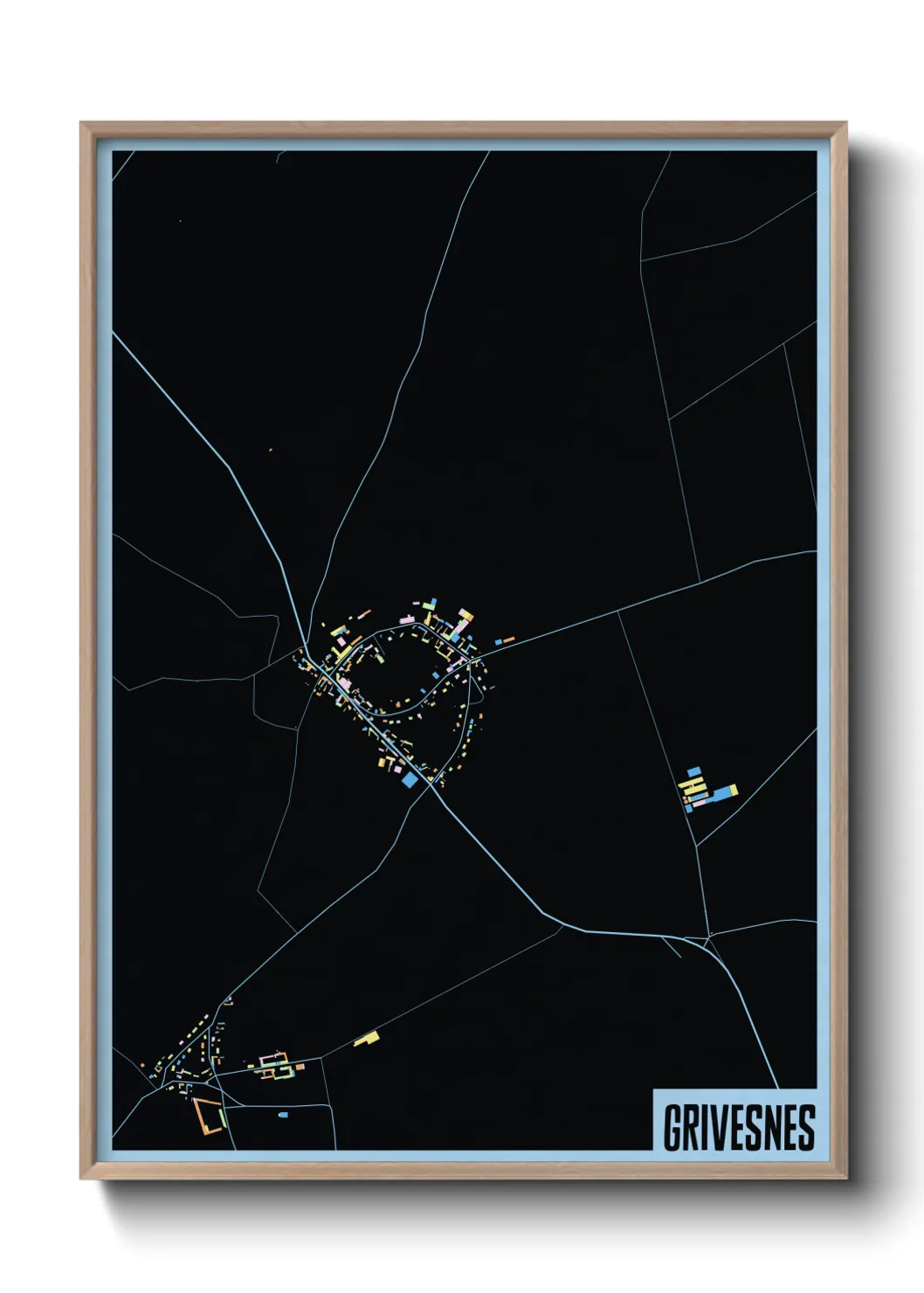 Une affiche de carte sur Grivesnes