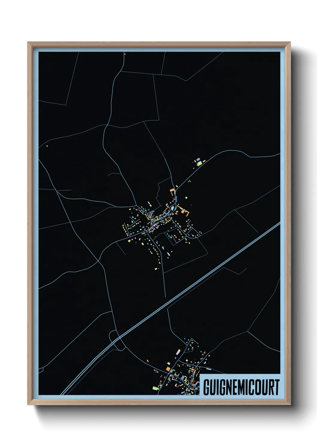 Une affiche de carte sur Guignemicourt