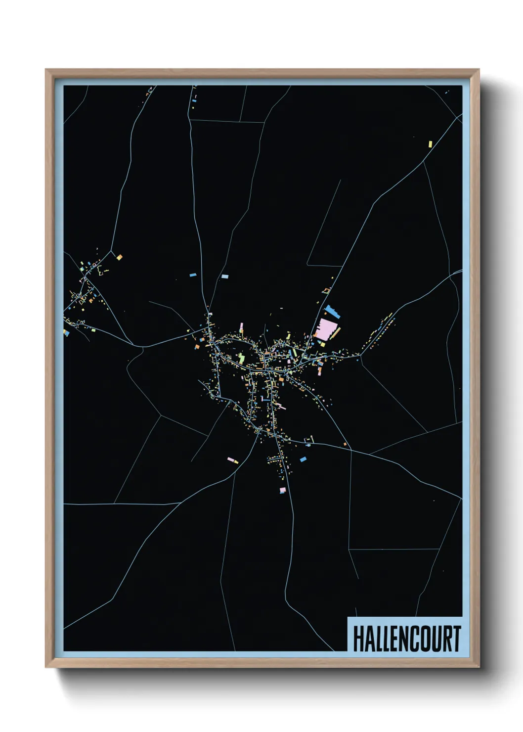 Une affiche de carte sur Hallencourt